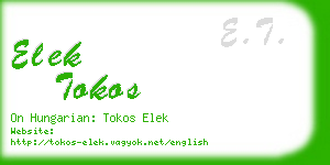 elek tokos business card